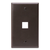 Leviton 41080-1BP Single-Gang QuickPort Wallplate, 1-Port, Brown