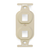 Leviton 41087-2IP QuickPort Duplex Type 106 Insert, 2-Port, Ivory