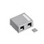 Leviton 41089-2GP Surface-Mount QuickPort Box, Plenum-Rated, 2-Port, Gray