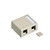 Leviton 41089-2TP Surface-Mount QuickPort Box, Plenum Rated, 2-Port, Light Almond