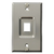 Leviton 4108W-1SP Recessed Stainless-Steel QuickPort Telephone Wallplate