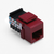 Leviton 41108-RR8 Voice Grade QuickPort Jack, 8P8C, Red