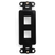 Leviton 41642-E QuickPort Decora Insert, 2-Port, Black
