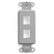 Leviton 41642-GY QuickPort Decora Insert, 2-Port, Gray