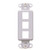 Leviton 41643-GY QuickPort Decora Insert, 3-Port, Gray