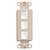 Leviton 41643-I QuickPort Decora Insert, 3-Port, Ivory