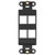 Leviton 41644-E QuickPort Decora Insert, 4-Port, Black