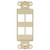 Leviton 41644-I QuickPort Decora Insert, 4-Port, Ivory