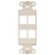 Leviton 41644-T QuickPort Decora Insert, 4-Port, Light Almond