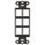 Leviton 41646-E QuickPort Decora Insert, 6-Port, Black
