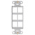 Leviton 41646-GY QuickPort Decora Insert, 6-Port, Gray
