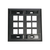 Leviton 42080-12E Dual-Gang QuickPort Wallplate with ID Windows, 12-Port, Black