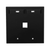 Leviton 42080-1EP QuickPort Wallplate with ID Window, Dual Gang, 1-Port, Black