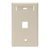 Leviton 42080-1IS Single-Gang QuickPort Wallplate with ID Window, 1-Port, Ivory