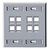 Leviton 42080-8GP Dual-Gang QuickPort Wallplate with ID Windows, 8-Port, Grey