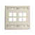Leviton 42080-8IP Dual-Gang QuickPort Wallplate with ID Windows, 8-Port, Ivory