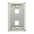 Leviton 43080-1L2 Stainless Steel QuickPort Wallplate, Single Gang, 2-Port, with Designation Windows
