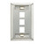 Leviton 43080-1L3 Stainless Steel QuickPort Wallplate, Single Gang, 3-Port, with Designation Windows
