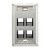 Leviton 43081-1L4 Angled Single-Gang Stainless Steel QuickPort Wallplate with ID Windows, 4-Port
