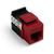 Leviton 5G108-RR5 GigaMax Cat 5e QuickPort Jack, Dark Red