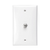 Leviton 80781-W Standard Video Wall Jack with One F-Connector, White