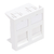 Leviton LI145-2W2 French-Style Wallplate Insert, 45mm x 45mm, Flat, 2-Port, White