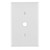 Leviton PJ11-W White 1-Gang .406 Inch Hole Device Telephone/Cable Wallplate, Midway Size
