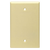 Leviton PJ13-I 1-Gang No Device Blank Wallplate, Midway Size, Thermoplastic Nylon, Box Mount, - Ivory