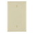 Leviton PJ13-T 1-Gang No Device Blank Wallplate, Midway Size, Thermoplastic Nylon, Box Mount, - Light Almond