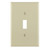 Leviton PJ1-I Ivory Brown 1-Gang Toggle Wallplate, Midway Size, Device Mount