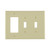 Leviton PJ226-I 3-Gang 2-Toggle 1-Decora/GFCI Device Combination Wallplate, Midway Size - Ivory