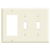 Leviton PJ226-W 3-Gang 2-Toggle 1-Decora/GFCI Device Combination Wallplate, Midway Size - White