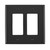 Leviton PJ262-E 2-Gang Decora/GFCI Device Decora Wallplate/Faceplate, Midway Size, Thermoplastic Nylon, Device Mount, - Black