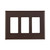 Leviton PJ263-B 3-Gang, Midway Size, Thermoplastic Nylon, Device Mount, Decora/GFCI Device Decora Wallplate/Faceplate - Brown