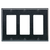 Leviton PJ263-E 3-Gang, Midway Size, Thermoplastic Nylon, Device Mount, Decora/GFCI Device Decora Wallplate/Faceplate - Black