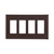 Leviton PJ264-B 4-Gang, Midway Size, Thermoplastic Nylon, Device Mount, Decora/GFCI Device Decora Wallplate/Faceplate - Brown