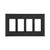 Leviton PJ264-E 4-Gang, Midway Size, Thermoplastic Nylon, Device Mount, Decora/GFCI Device Decora Wallplate/Faceplate - Black