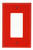 Leviton PJ26-R 1-Gang Decora/GFCI Device Decora Wallplate, Midway Size, Thermoplastic Nylon, Device Mount, - Red