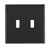 Leviton PJ2-E 2-Gang Toggle Device Switch Wallplate, Midway Size, Thermoplastic Nylon, Device Mount, - Black