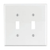 Leviton PJ2-W 2-Gang Toggle Device Switch Wallplate, Midway Size, Thermoplastic Nylon, Device Mount, - White