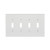 Leviton PJ4-W 4-Gang Toggle Device Switch Wallplate, Midway Size, Thermoplastic Nylon, Device Mount, - White