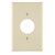 Leviton PJ7-T 1-Gang Single 1.406 Inch Hole Device Receptacle Wallplate, Midway Size, Thermoplastic Nylon, Device Mount, - Light Almond