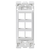 Leviton RE640-WW6 6-Port Renu Insert, White on White