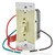 Leviton TSF01-10I 1.5A Quiet Toggle Slide Fan Speed Control, 3-Speed, 120VAC, 60Hz, Single Pole or 3-Way - Ivory