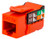 Vertical Cable 351-V2618/OR Orange Cat5E Data Grade Keystone Jack