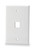 SignaMax SKF-1-WH 1-Port Single Gang Keystone Faceplate w/o Labeling, White