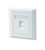 SignaMax SKFL-1S-85-WH 1-Port Keystone International Outlet, 85 x 85 mm, White