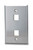 SignaMax SSKF-2 2-Port Single Gang Stainless Steel Faceplate