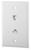 SignaMax SCF-2P64SF-WH 2-Port Phone 6P4C-Screw Ter. F-Type Wall Plate, White