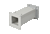 Hoffman F44WBFG Category 12 & 3R Fiberglass Feed-Through Wireway Straight Section